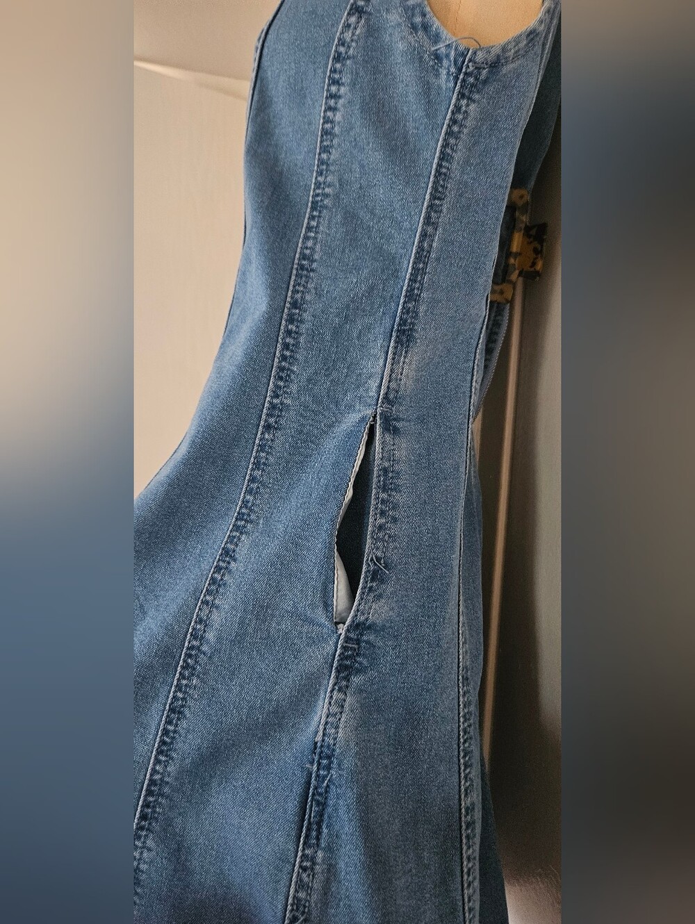 Denim/Jean Flared Dress - Picture 7 of 10